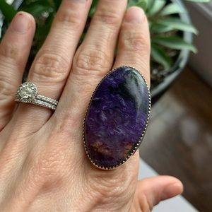 Native American Charoite Stone Ring